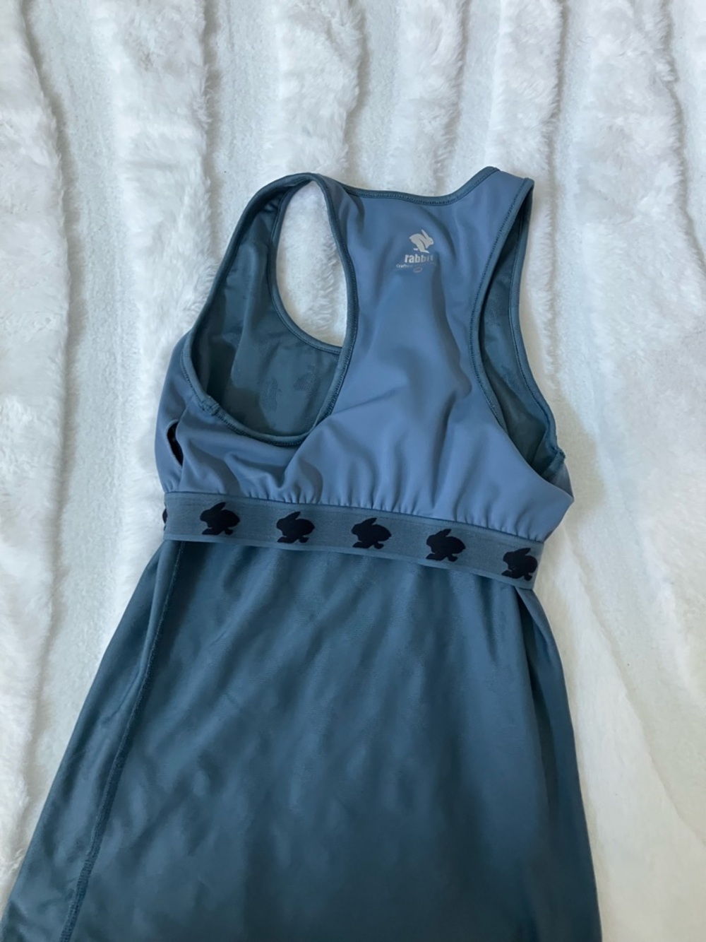 Rabbit Performance Racerback Tank Top in Slate Blue - Picture 6 of 6